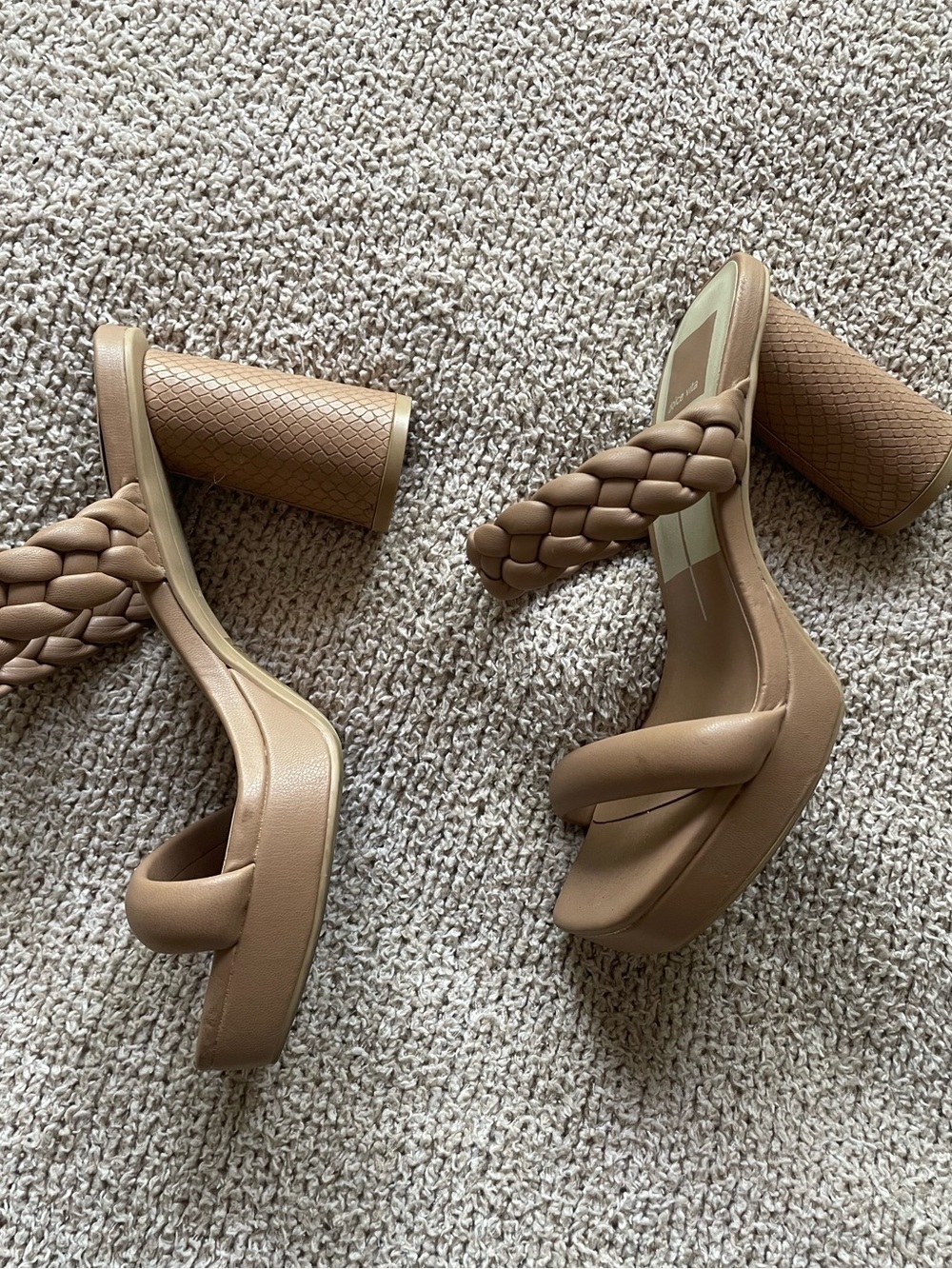 Dolce Vira Ashby Braided Double Strap Sandals Heels - size 6 - Picture 3 of 7